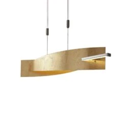 Lucande LED-Hängeleuchte Marija, Blende Senkrecht, Gold -Lucande 9639114 2