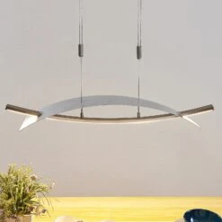 Lucande LED-Hängeleuchte Marija, Blende Waagerecht, Silber -Lucande 9639117 2