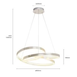 Lucande Gunbritt LED-Hängeleuchte, 80 Cm -Lucande 9639164 6