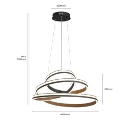 Lucande Emlyn LED-Hängeleuchte, 80 Cm -Lucande 9639168 6