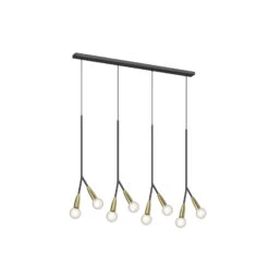 Lucande Carlea Hängelampe, 8-fl., Schwarz-messing 16 Lucande Carlea Hängelampe, 8-fl., Schwarz-messing -Lucande 9639205 5