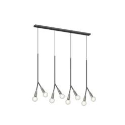 Lucande Carlea Hängelampe, 8-fl., Schwarz-nickel -Lucande 9639206 5