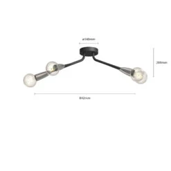 Lucande Carlea Deckenlampe, 4-fl. Schwarz-nickel 17 Lucande Carlea Deckenlampe, 4-fl. Schwarz-nickel -Lucande 9639208 6
