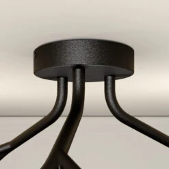 Lucande Carlea Deckenlampe, 6-fl. Schwarz-messing -Lucande 9639209 3