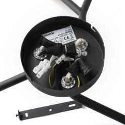 Lucande Carlea Deckenlampe, 6-fl. Schwarz-messing -Lucande 9639209 7