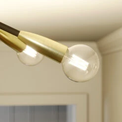 Lucande Carlea Deckenlampe, 8-fl. Schwarz-messing -Lucande 9639211 4