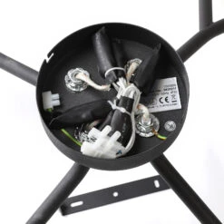 Lucande Carlea Deckenlampe, 8-fl. Schwarz-messing -Lucande 9639211 7