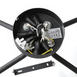 Lucande Carlea Deckenlampe, 8-fl. Schwarz-nickel -Lucande 9639212 8