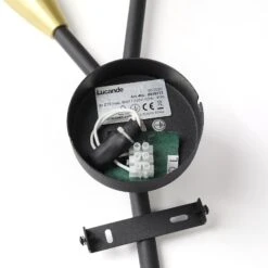 Lucande Carlea Wandlampe, 2-fl. Schwarz-messing 18 Lucande Carlea Wandlampe, 2-fl. Schwarz-messing -Lucande 9639213 7