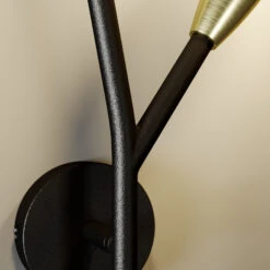 Lucande Carlea Wandlampe, 2-fl. Schwarz-messing 19 Lucande Carlea Wandlampe, 2-fl. Schwarz-messing -Lucande 9639213 8