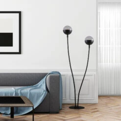 Lucande Dustian Stehleuchte, 2-flammig -Lucande 9639216 2