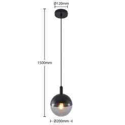 Lucande Dustian Hängeleuchte, Glaskugel -Lucande 9639219 4