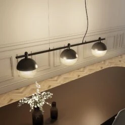 Lucande Dustian Hängeleuchte, 3-fl., 124 Cm