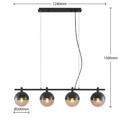 Lucande Dustian Hängeleuchte, 4-flammig -Lucande 9639223 6