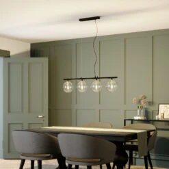 Lucande Sotiana Hängelampe, 4 Glaskugeln, Messing -Lucande 9639228 1