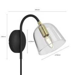 Lucande Anjita Wandleuchte, Glasschirm -Lucande 9639231 3