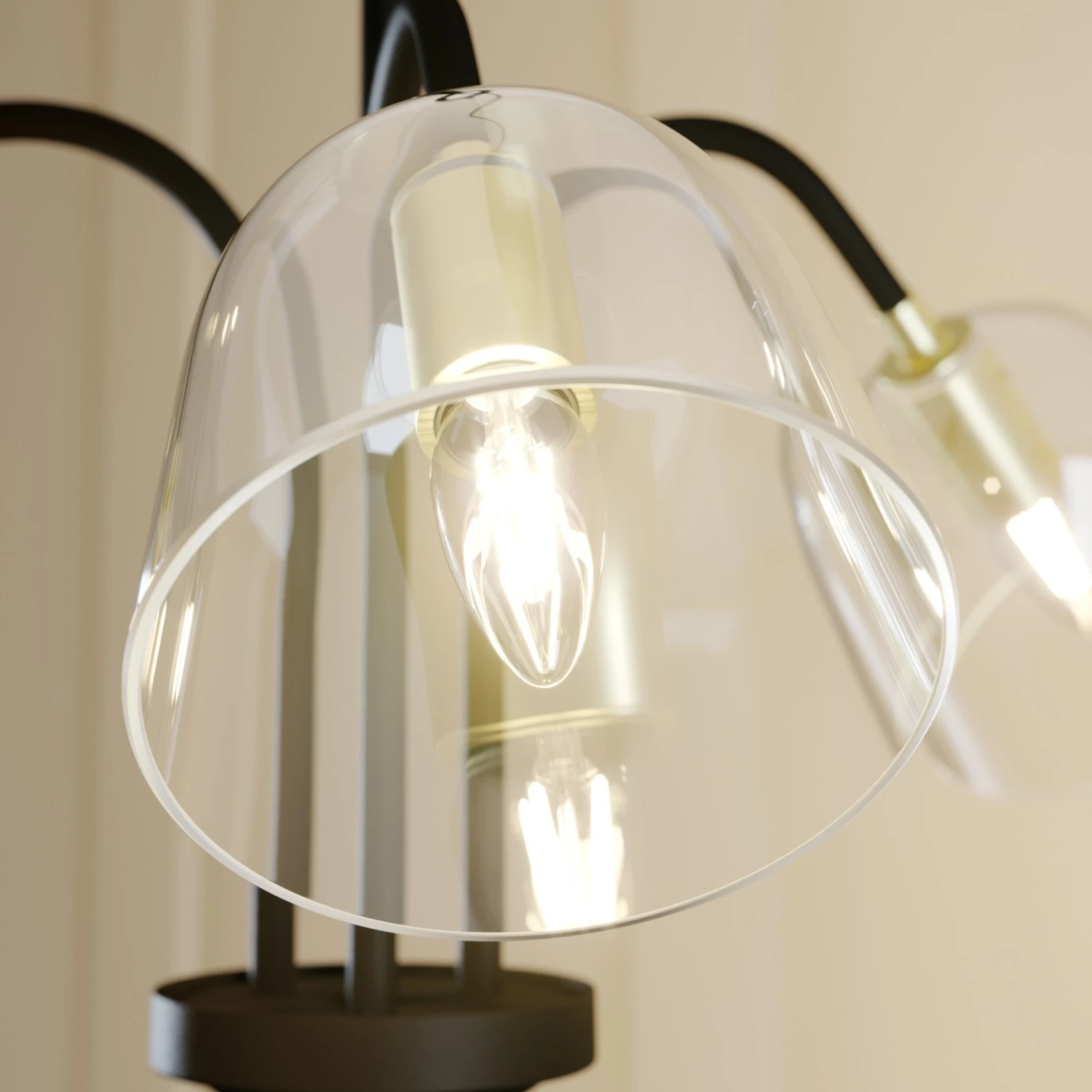 Lucande Anjita Hängeleuchte, Glasschirme, 3-fl. 11 Lucande Anjita Hängeleuchte, Glasschirme, 3-fl. – Bild 9