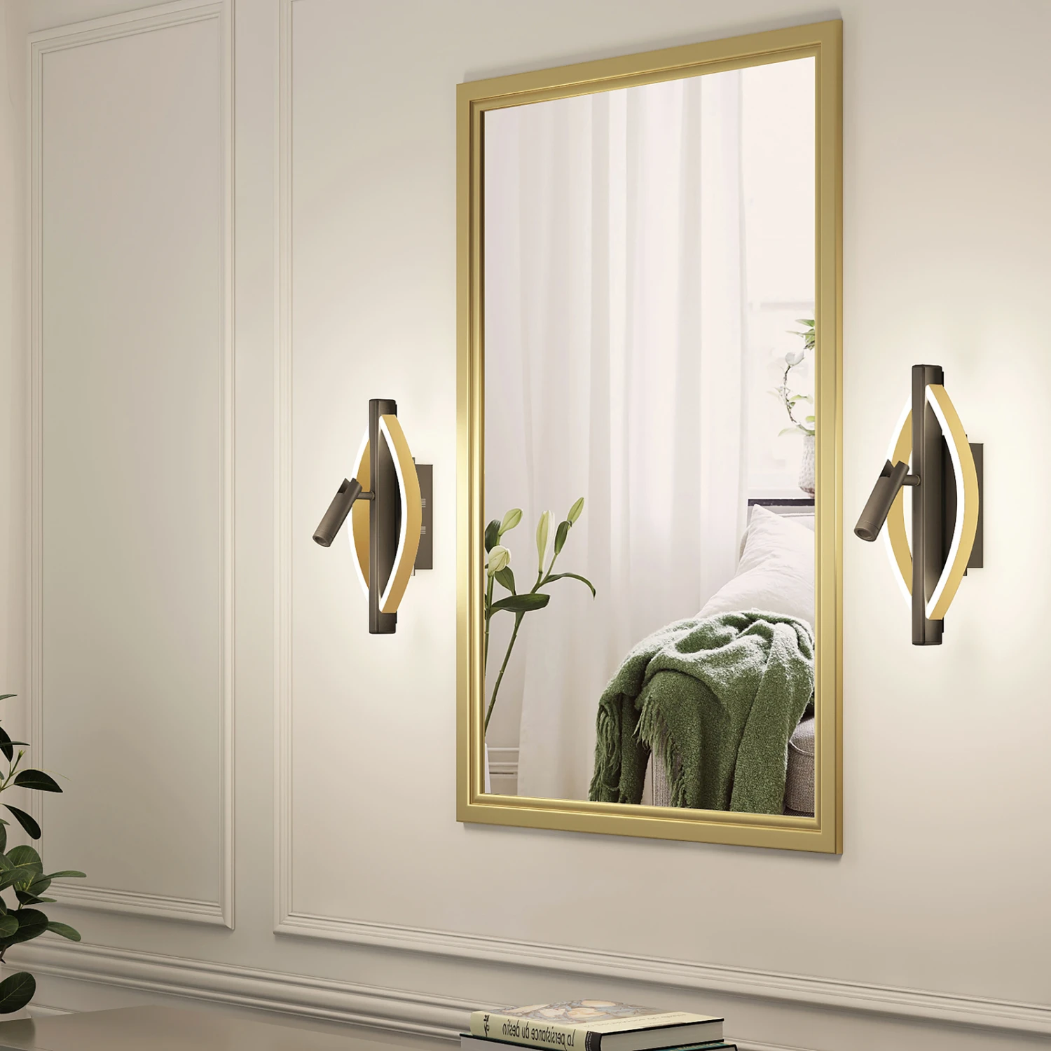 Lucande Matwei LED-Wandlampe, Oval, Messing 7 Lucande Matwei LED-Wandlampe, Oval, Messing – Bild 5