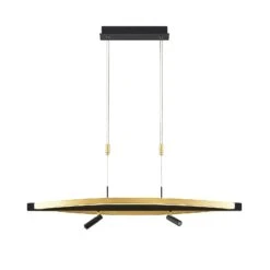 Lucande Matwei LED-Hängelampe, Oval, Messing -Lucande 9639245 5