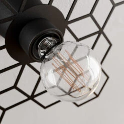 Lucande Alexaru Wandleuchte, Waben, Schwarz -Lucande 9639246 4