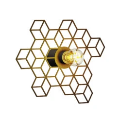 Lucande Alexaru Wandleuchte, Waben, Schwarz -Lucande 9639246 5