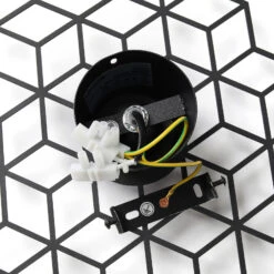 Lucande Alexaru Wandleuchte, Waben, Schwarz -Lucande 9639246 7