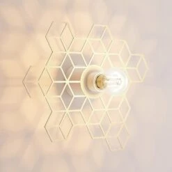 Lucande Alexaru Wandleuchte, Waben, Weiß 17 Lucande Alexaru Wandleuchte, Waben, Weiß -Lucande 9639248 6