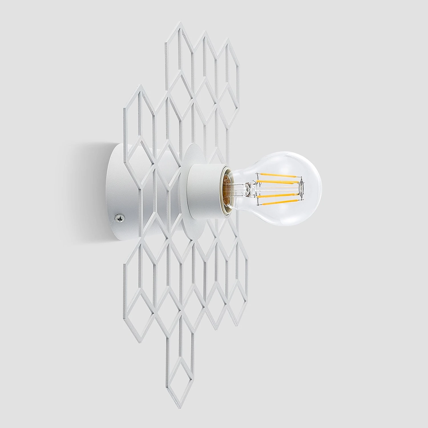 Lucande Alexaru Wandleuchte, Waben, Weiß 11 Lucande Alexaru Wandleuchte, Waben, Weiß – Bild 9