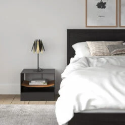 Lucande Lounit Tischleuchte, Schwarz-gold -Lucande 9639249 2