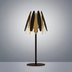 Lucande Lounit Tischleuchte, Schwarz-gold -Lucande 9639249 4
