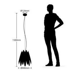 Lucande Lounit Hängelampe, Schwarz-gold, 1-flammig -Lucande 9639251 6
