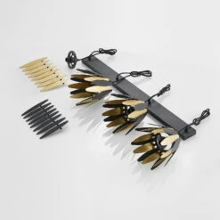 Lucande Lounit Hängelampe, Schwarz-gold, 4-flammig -Lucande 9639253 8