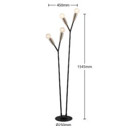 Lucande Carlea Stehleuchte, 4-fl., Schwarz-nickel 17 Lucande Carlea Stehleuchte, 4-fl., Schwarz-nickel -Lucande 9639257 6