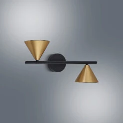 Lucande Kartio Wandleuchte, 2-fl.,up Down, Messing -Lucande 9639263 6