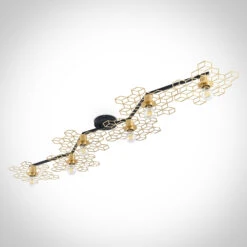 Lucande Alexaru Deckenleuchte, 6-fl., Gold, Lang -Lucande 9639286 6