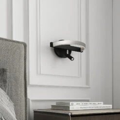 Lucande Matwei LED-Wandlampe, Ringförmig, Nickel -Lucande 9639355 2