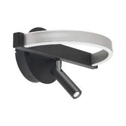 Lucande Matwei LED-Wandlampe, Ringförmig, Nickel -Lucande 9639355 4