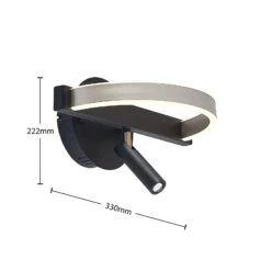 Lucande Matwei LED-Wandlampe, Ringförmig, Nickel -Lucande 9639355 5