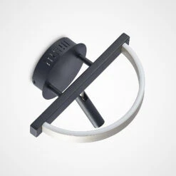 Lucande Matwei LED-Wandlampe, Ringförmig, Nickel -Lucande 9639355 6