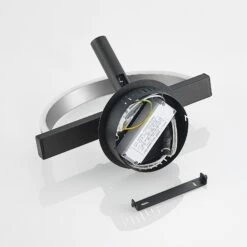 Lucande Matwei LED-Wandlampe, Ringförmig, Nickel -Lucande 9639355 7