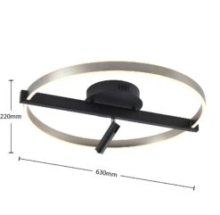 Lucande Matwei LED-Deckenlampe Ringförmig, Nickel -Lucande 9639356 6