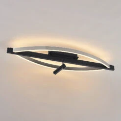 Lucande Matwei LED-Deckenlampe, Oval, Nickel -Lucande 9639360 3