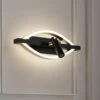 Lucande Matwei LED-Wandlampe, Oval, Nickel -Lucande 9639361