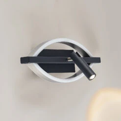 Lucande Matwei LED-Wandlampe, Oval, Nickel -Lucande 9639361 6