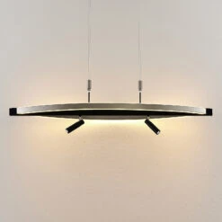 Lucande Matwei LED-Hängelampe, Oval, Nickel -Lucande 9639362 3