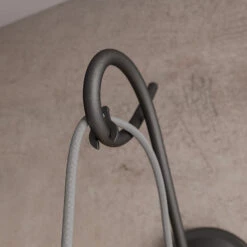 Lucande Jorna Wandlampe In Schwarz, Kabel Grau -Lucande 9639375 4