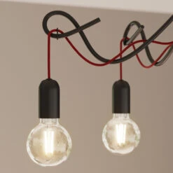 Lucande Jorna Hängeleuchte, 5-flammig, Kabel Rot 15 Lucande Jorna Hängeleuchte, 5-flammig, Kabel Rot -Lucande 9639376 4