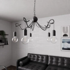 Lucande Jorna Hängeleuchte, 5-flammig, Kabel Grau 13 Lucande Jorna Hängeleuchte, 5-flammig, Kabel Grau -Lucande 9639377 2