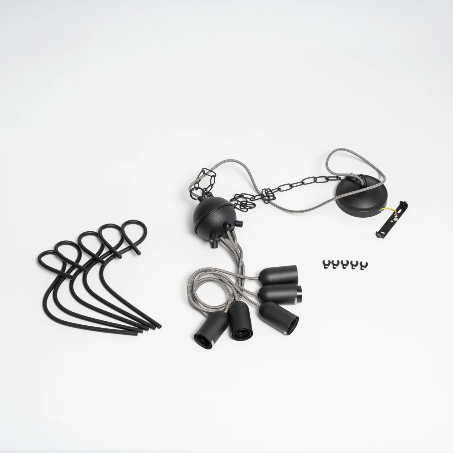 Lucande Jorna Hängeleuchte, 5-flammig, Kabel Grau 10 Lucande Jorna Hängeleuchte, 5-flammig, Kabel Grau – Bild 8