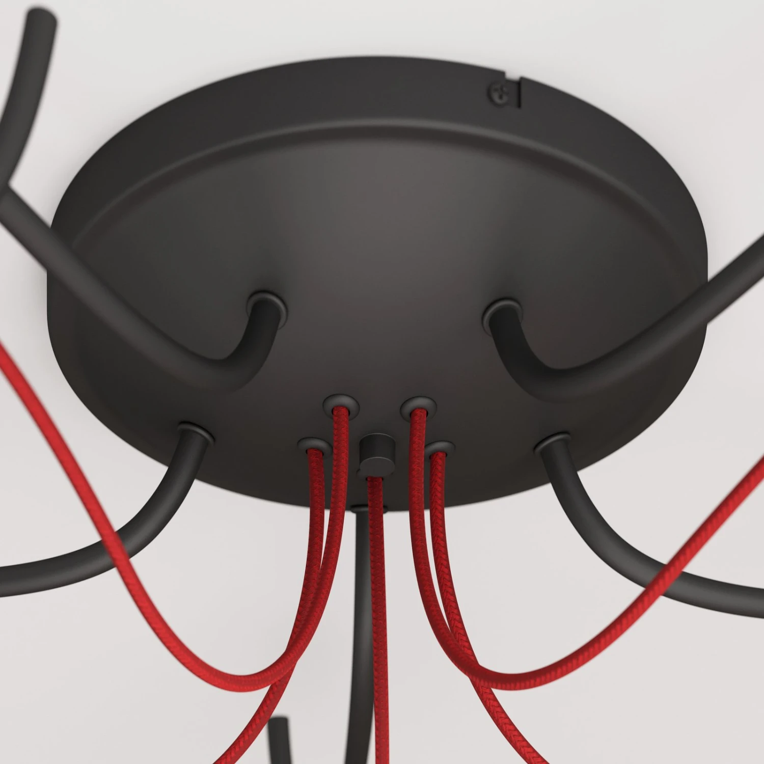 Lucande Jorna Deckenlampe, 5-flammig, Kabel Rot 11 Lucande Jorna Deckenlampe, 5-flammig, Kabel Rot – Bild 9